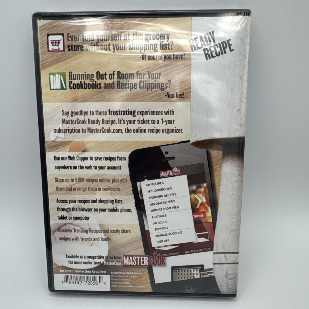 MasterCook Ready Recipe BRAND NEW computer PC CD