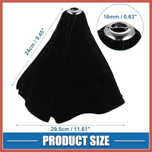 Car Shift Boot Cover Universal Gear Shift Knob Boot Dust Cover Suede Black