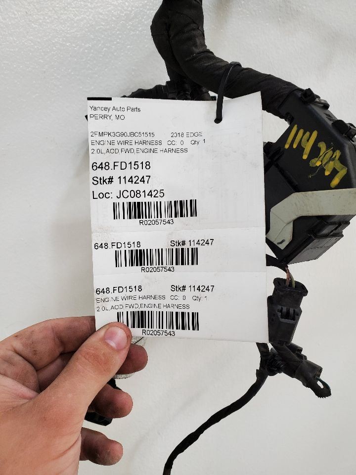 2015 2016 2017 2018 FORD EDGE Engine Wire Harness