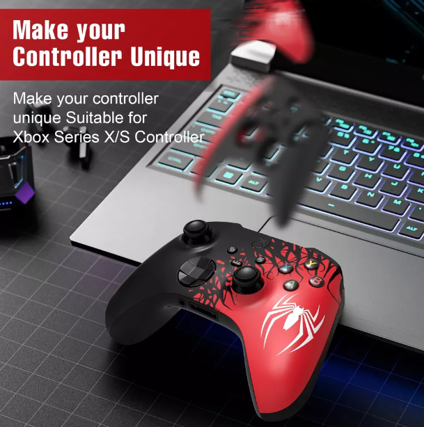 2 x Replacement Front Shells for Xbox Series X/S Controller Spider-Man 2 Element