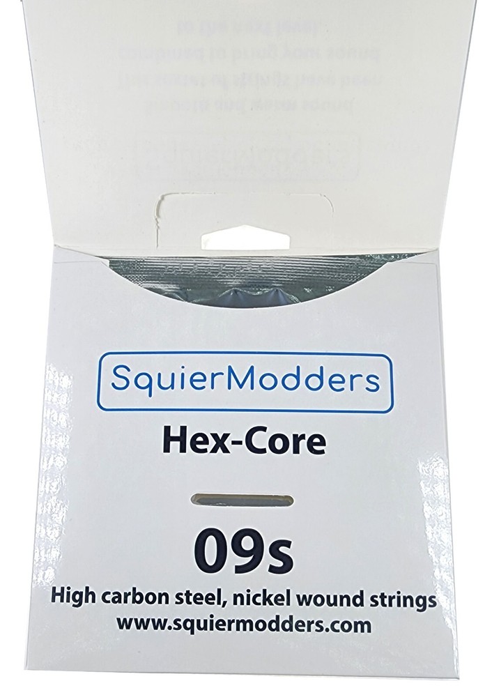 3 Pack SquierModders Hex-Core Nickel Wound Guitar Strings (09-42)