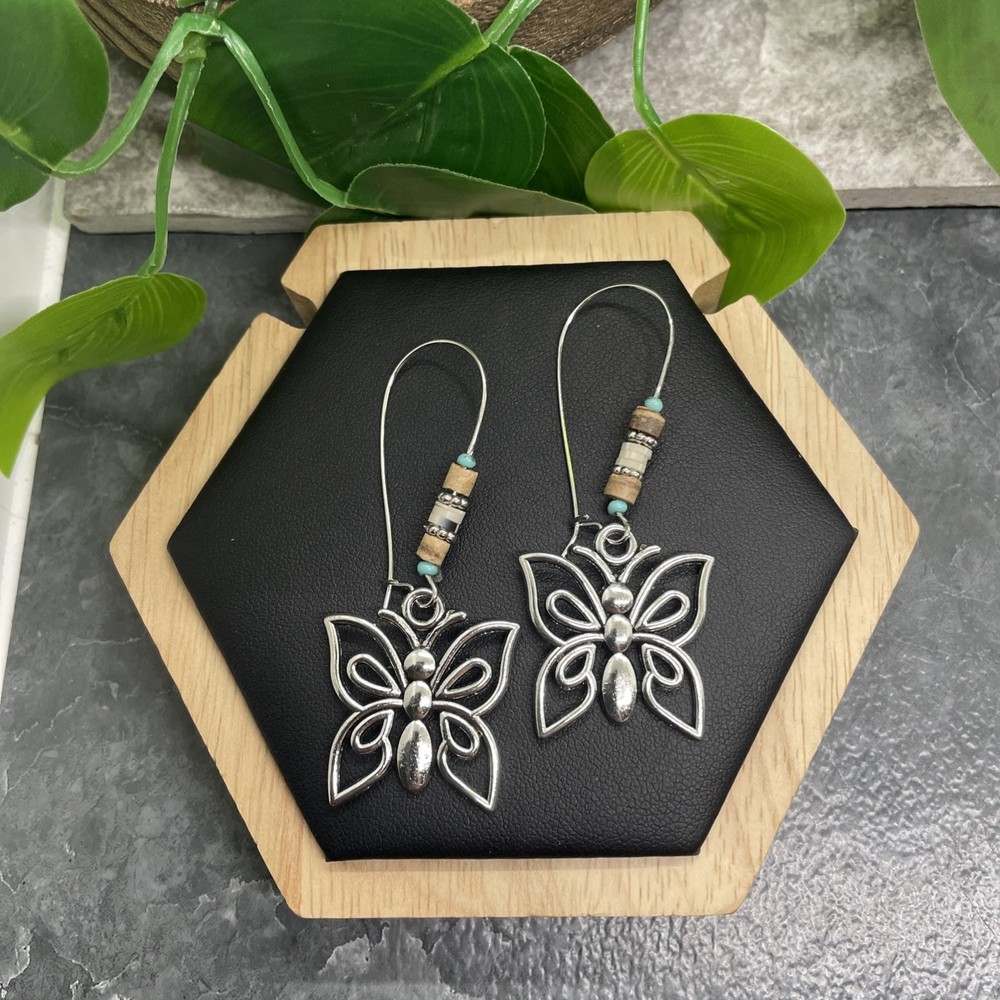 3” Silver-tone Boho Retro Earring Set Drop Dangle New Free Ship B6399