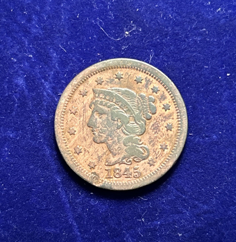 1845 Braided Hair Large Cent