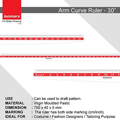 Tailoring Scale Set of 4 – 30" White Rulers for Drafting