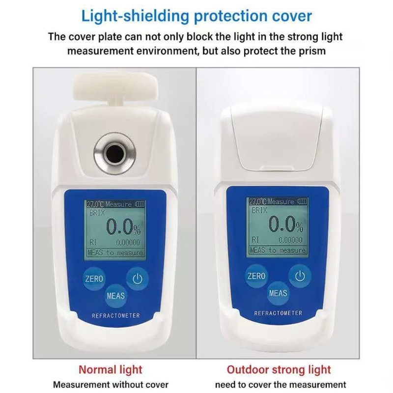 Backlight Digital Refractometer Battery Powered 0-55% for Sugar Sugar Testing