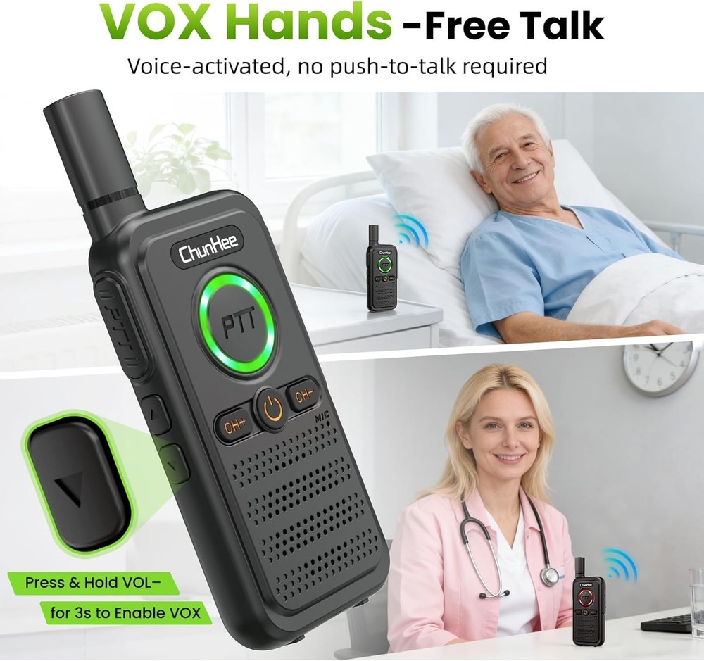 Wireless Intercom System, 2 Way Voice Intercom for Home, 1.5-Mile Long Range,...