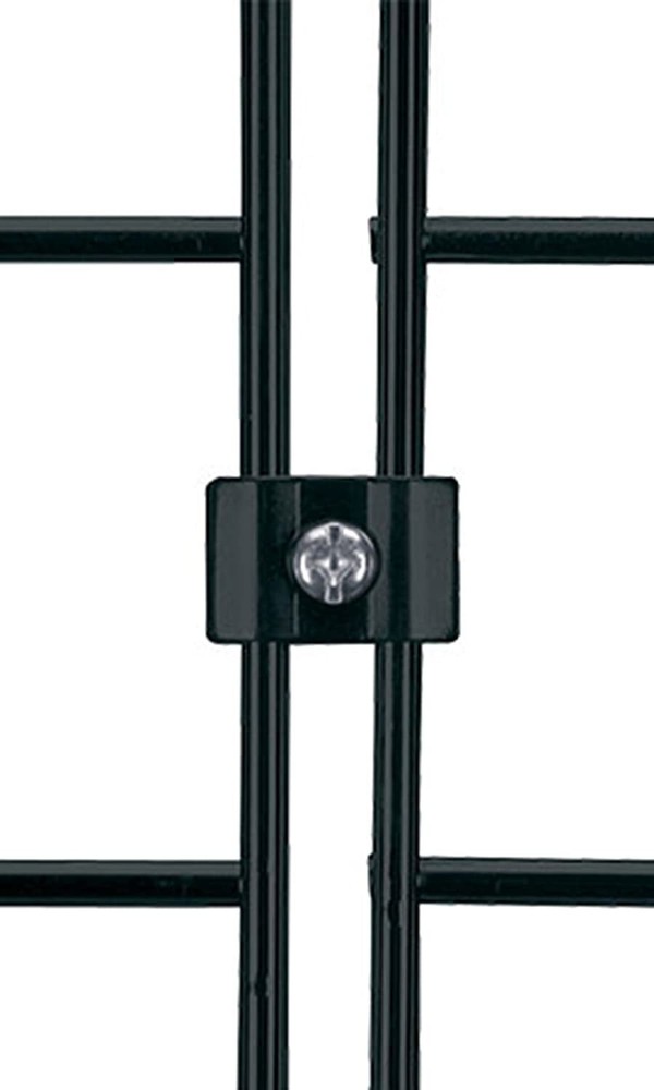 Wire Grid Triangle Tower Display Rack Casters Rolling Castors Black 2' x 5 ½' H