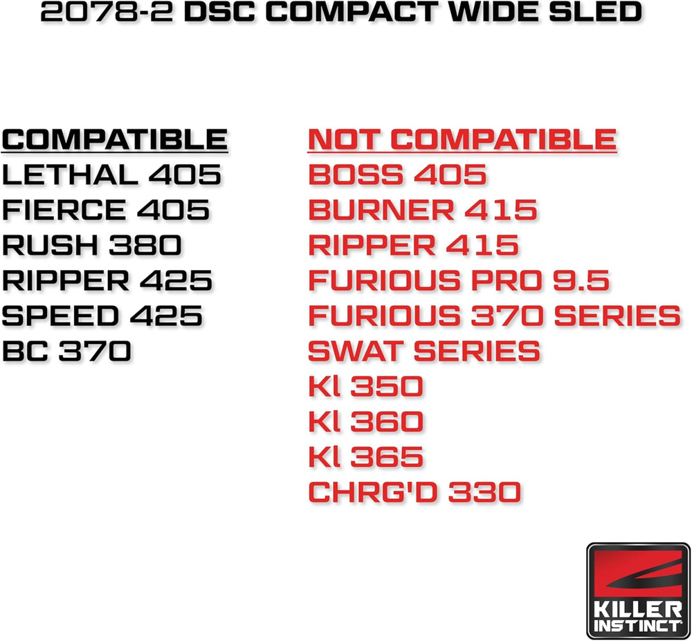 Compact Dead Silent Crank Wide Sled. Compatible with Certain Crossbows