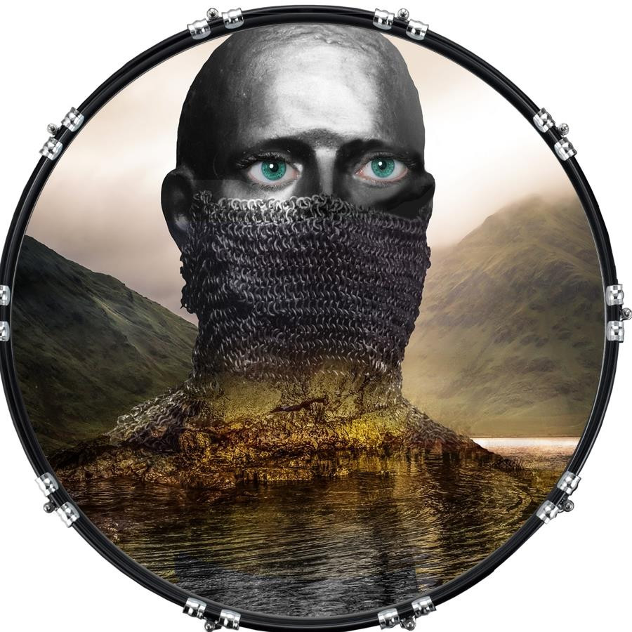 20" Custom Bass Kick Drum Front Head Graphic Silenced Chains