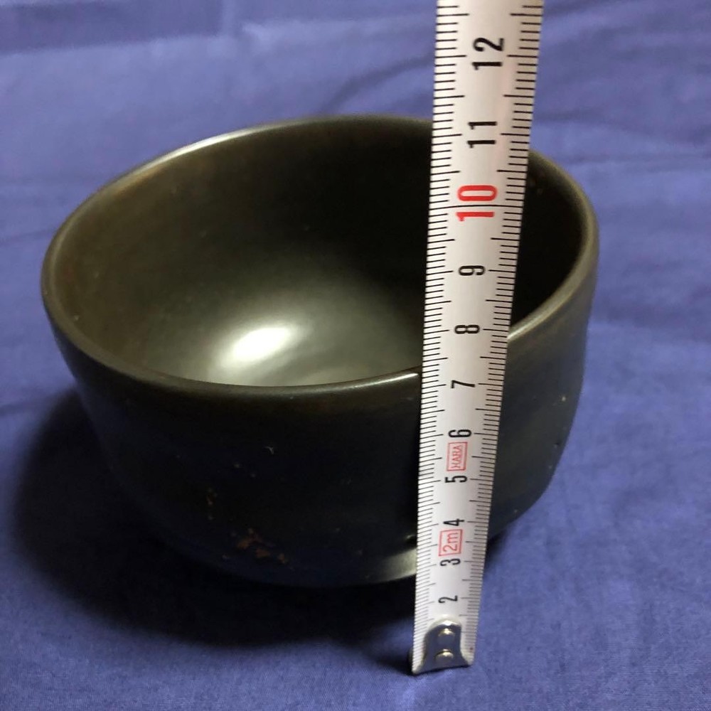 Tea Utensils ② Black round shape swirl pattern