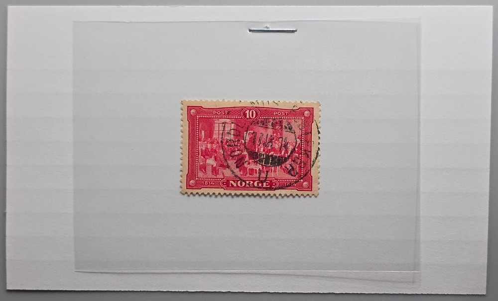Norway 1914 10 Øre Constitutional Centenary Eidsvoll Used Norway's First Commem.