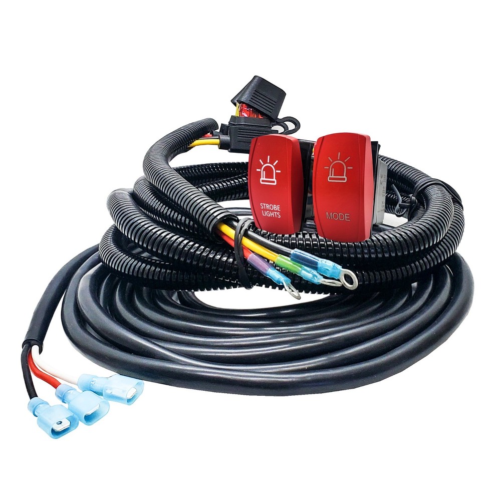 Strobe Lights On/Off Rocker Switch Flash Control Power Wire Harness for Can-Am