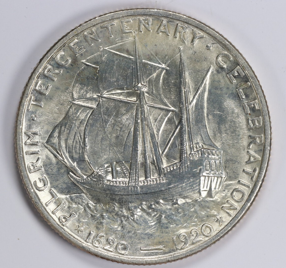 1920 Pilgrim Tercentenary Commemorative Silver Half Dollar 50C