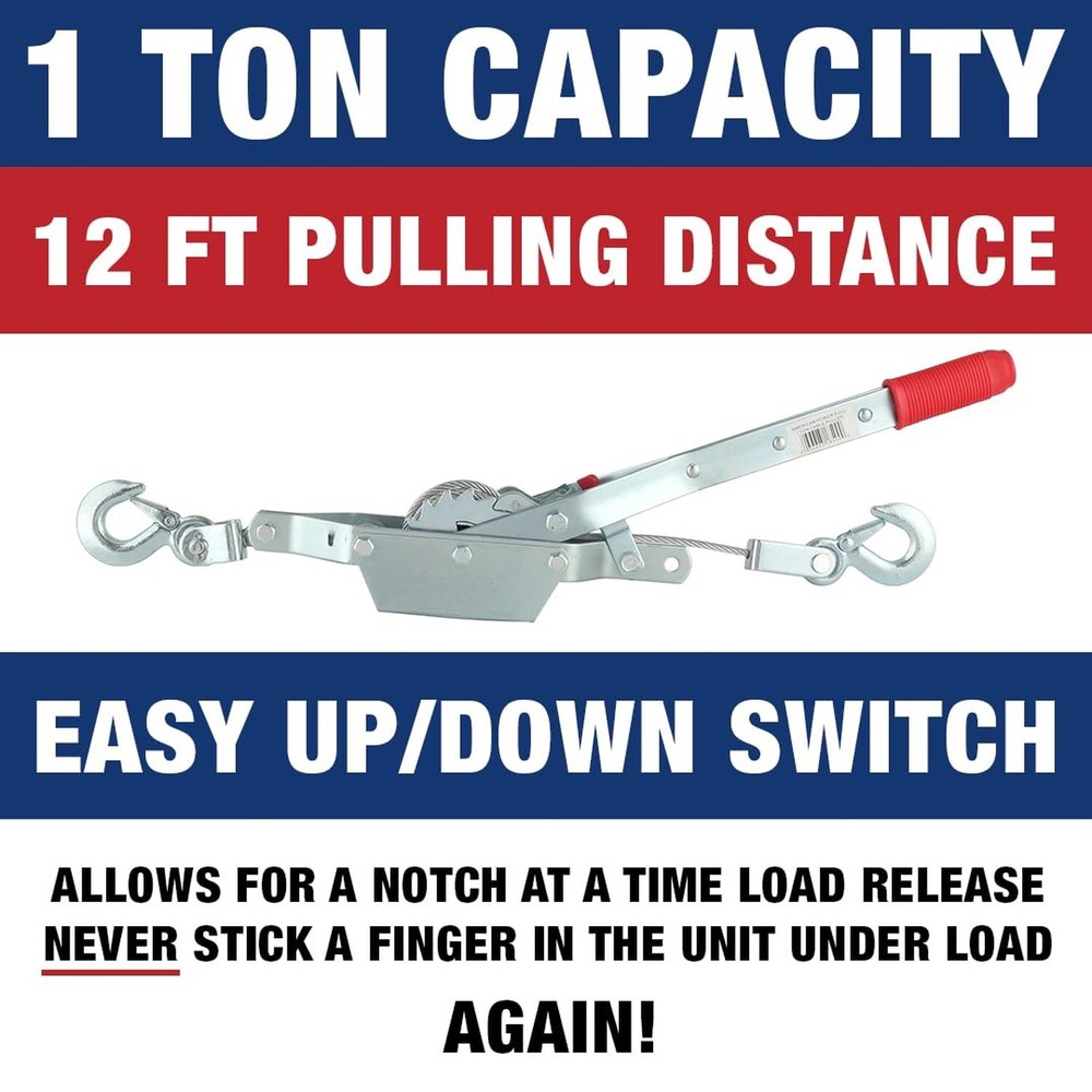 AMERICAN POWER PULL CORP 18500 Cable Puller, 1-Ton 1 Ton
