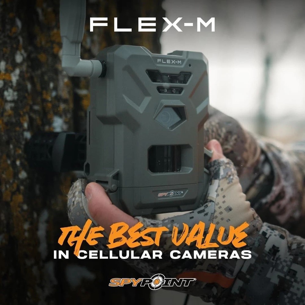 SPYPOINT Flex-m Twin Pack Cellular Trail Camera with GPS, Night Vision, Dual-Sim