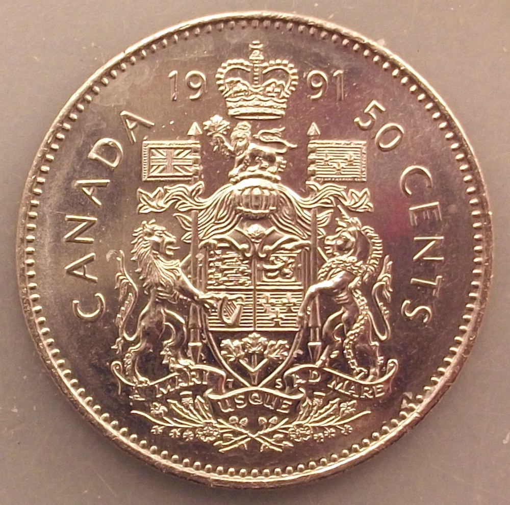 1991 - Canada 50 cent  - Uncirculated Canadian half
