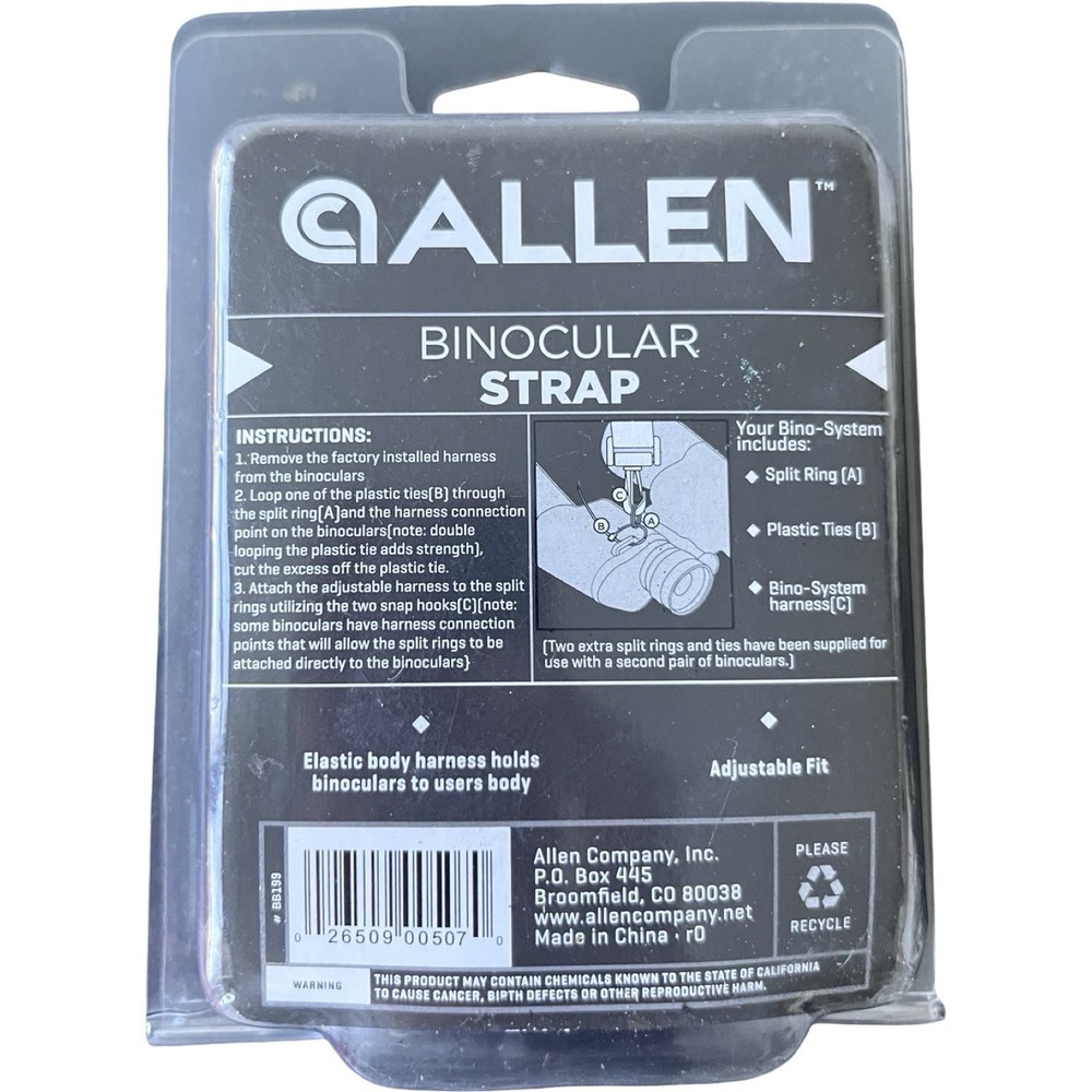 Allen Binoculars Strap Adjustable Harness Style Black