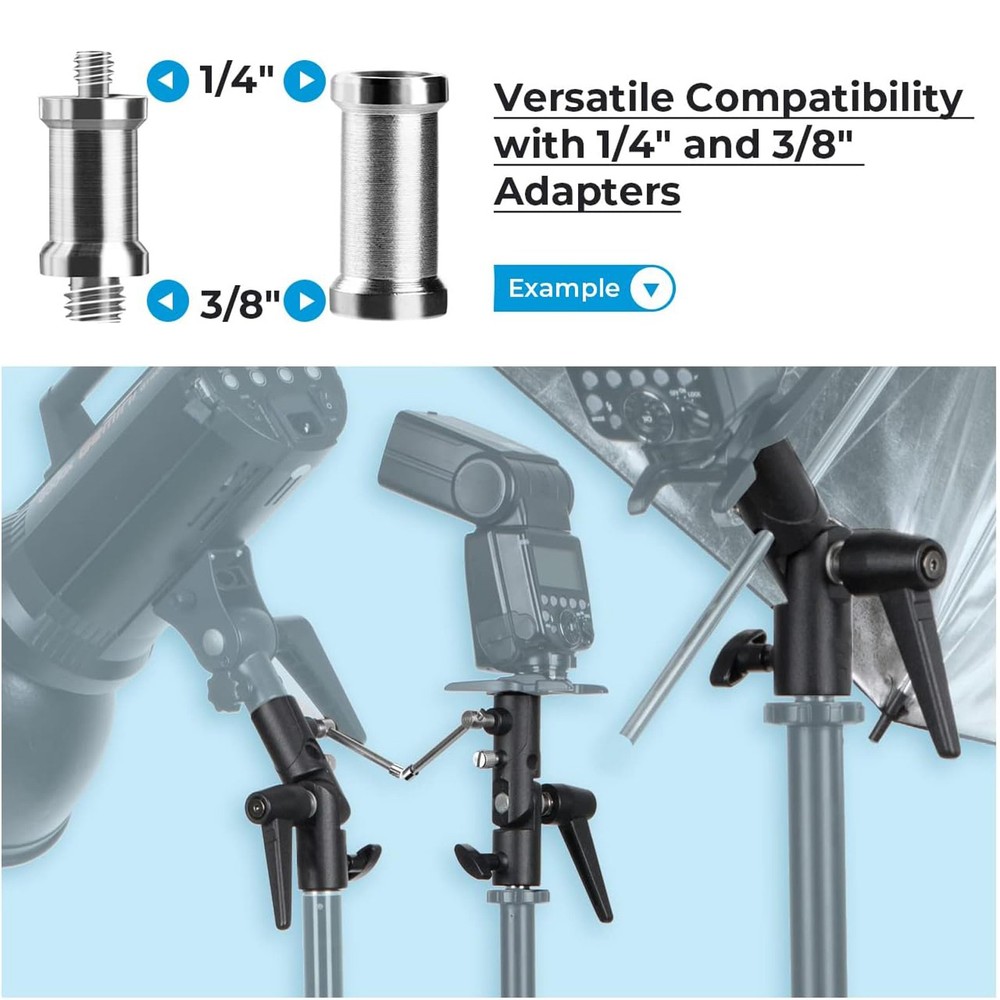 H-Type Camera Flash Bracket Umbrella Softbox Tripod Mount Light Stand Adapter