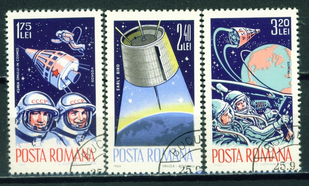 Romania Soviet Space Voskhod 2 Flight set 1965