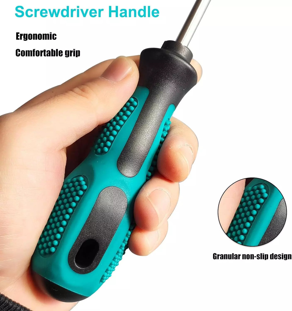 6 Piece Precision Screwdriver Phillips Flat Head Heavy Duty Grip Screw Driver