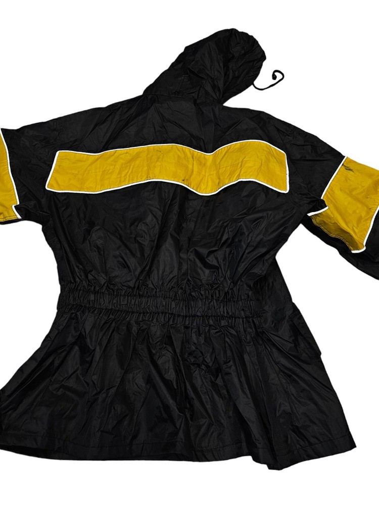 Nelson Rigg Prostorm Lined Yellow Black Rain Jacket Medium