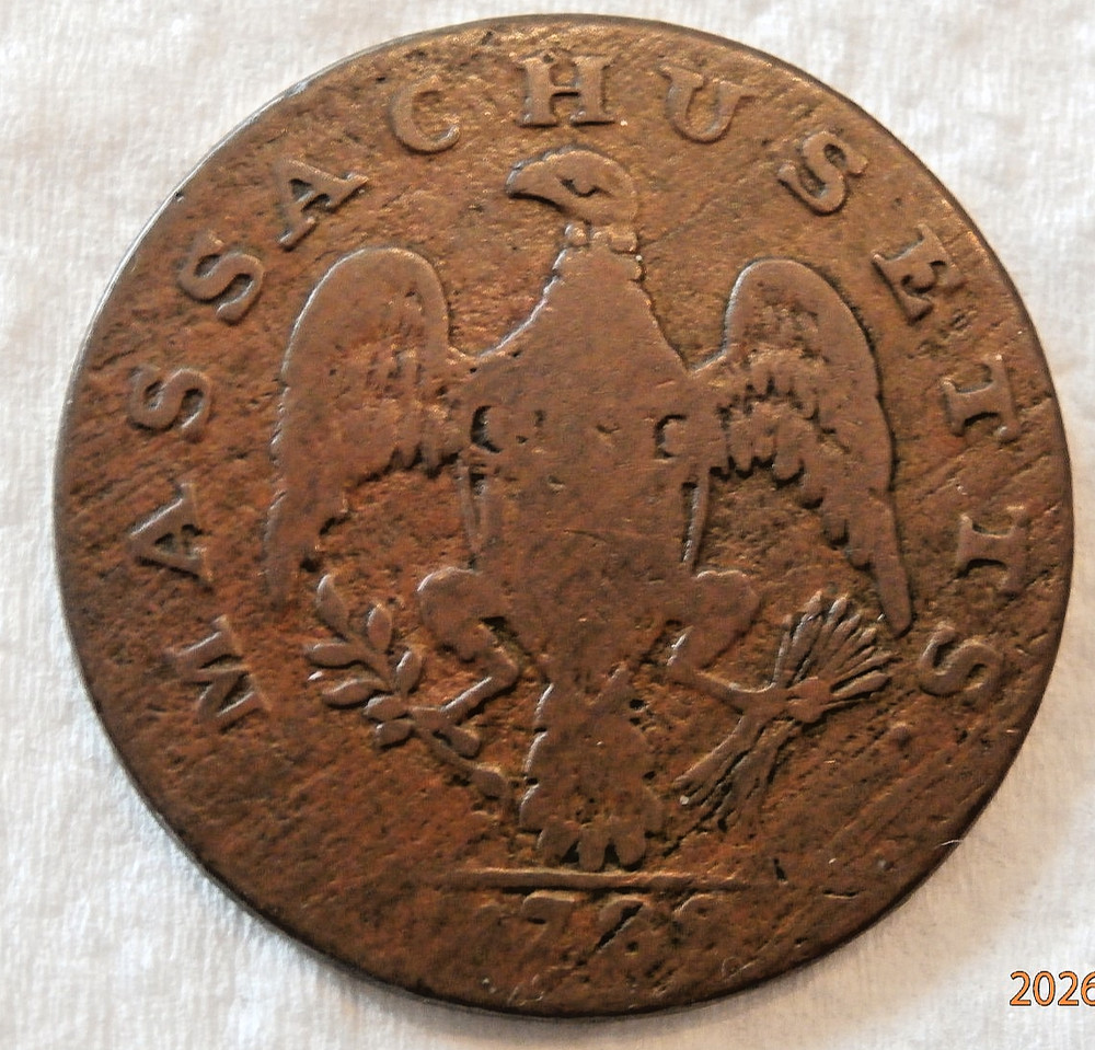 1788 MASSACHUSETTS COPPER CENT S-1093-A