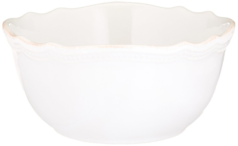 White French Perle Bead 4Pc Place Setting, 6.45 LB