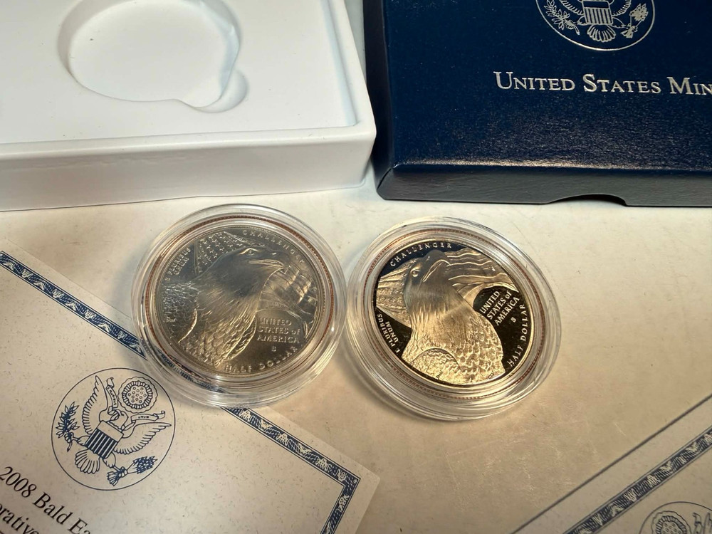 2008 US MINT BALD EAGLE HALF DOLLAR PROOF & UNCIRCULATED