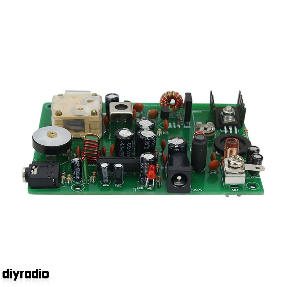 Micro-Power Medium Wave Transmitter Board Assembled For Testing Crystal Radio