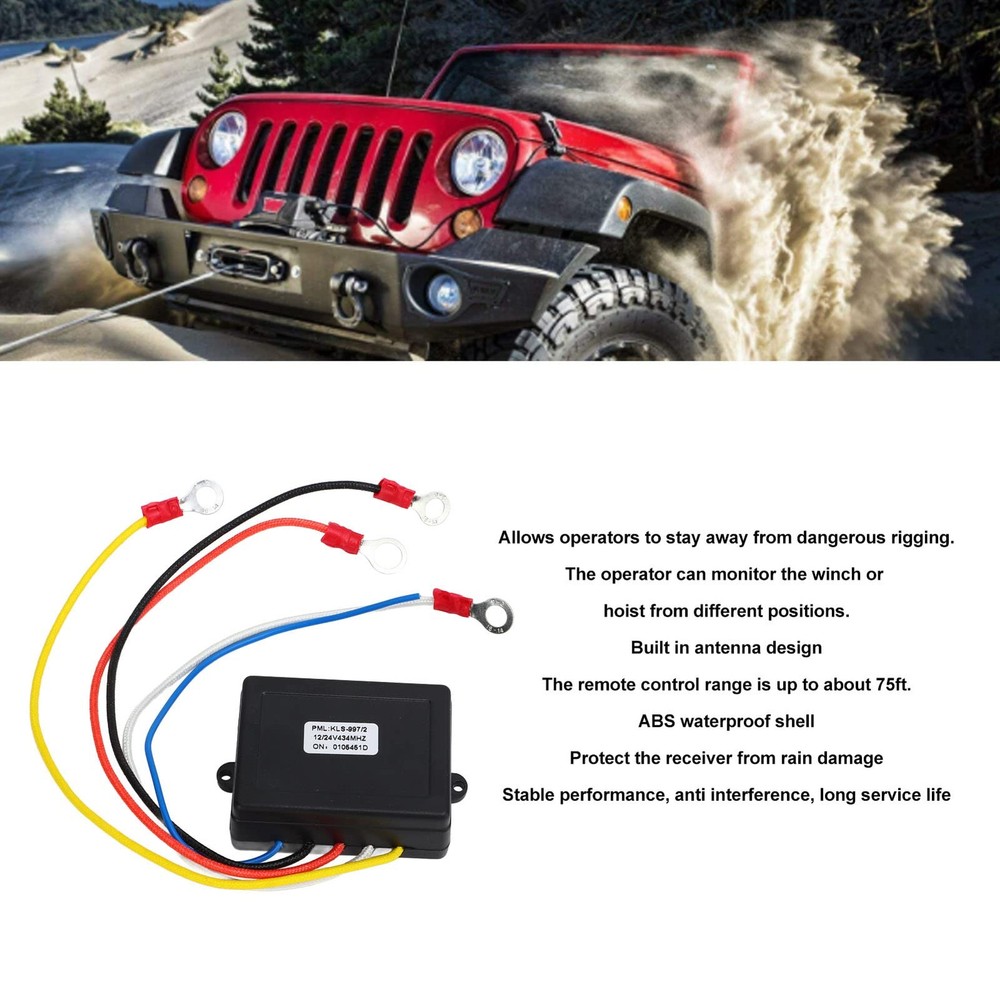 Wireless Winch Remote Control Kit, Wireless Winch Controller Universal for