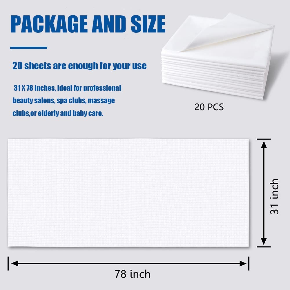 Single Use Disposable Bed Sheets 31"x78" for Spa, Tattoo, Massage Tables