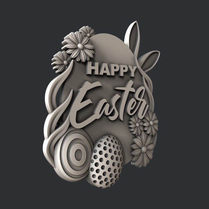 3d STL models for CNC, Artcam, Aspire, relief Easter