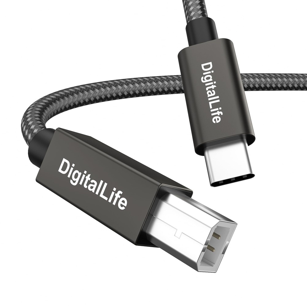 DigitalLife 2m USB Type C to B MIDI Interface Converter Cable, Compatible wit...
