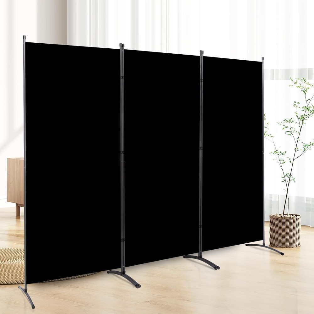 Metal Frame 6 Panel Folding Privacy Screen 6 FT Wall Divider Room Separator