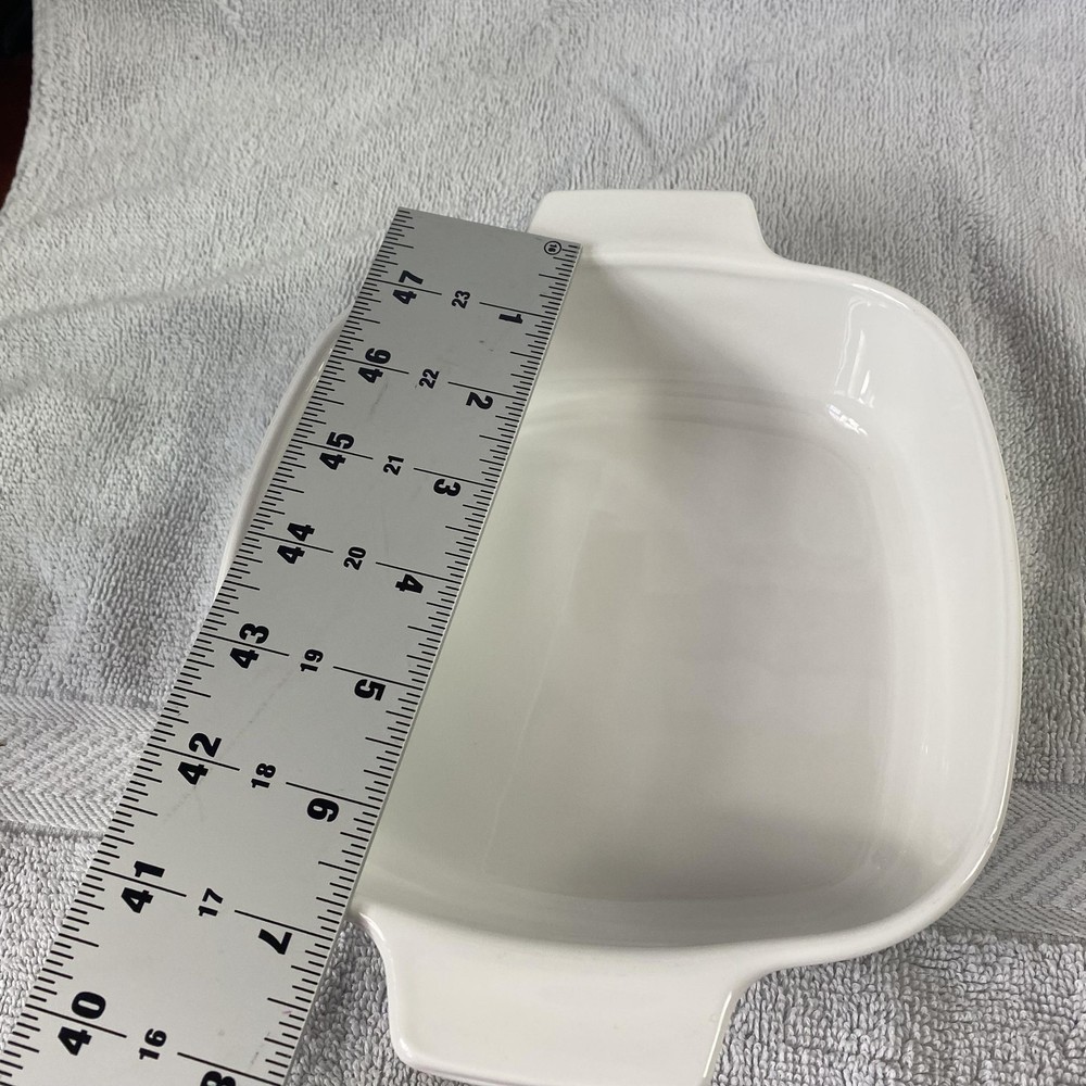 CorningWare Shadow Iris Casserole Pan A-1-B 1L White Floral Baking Dish