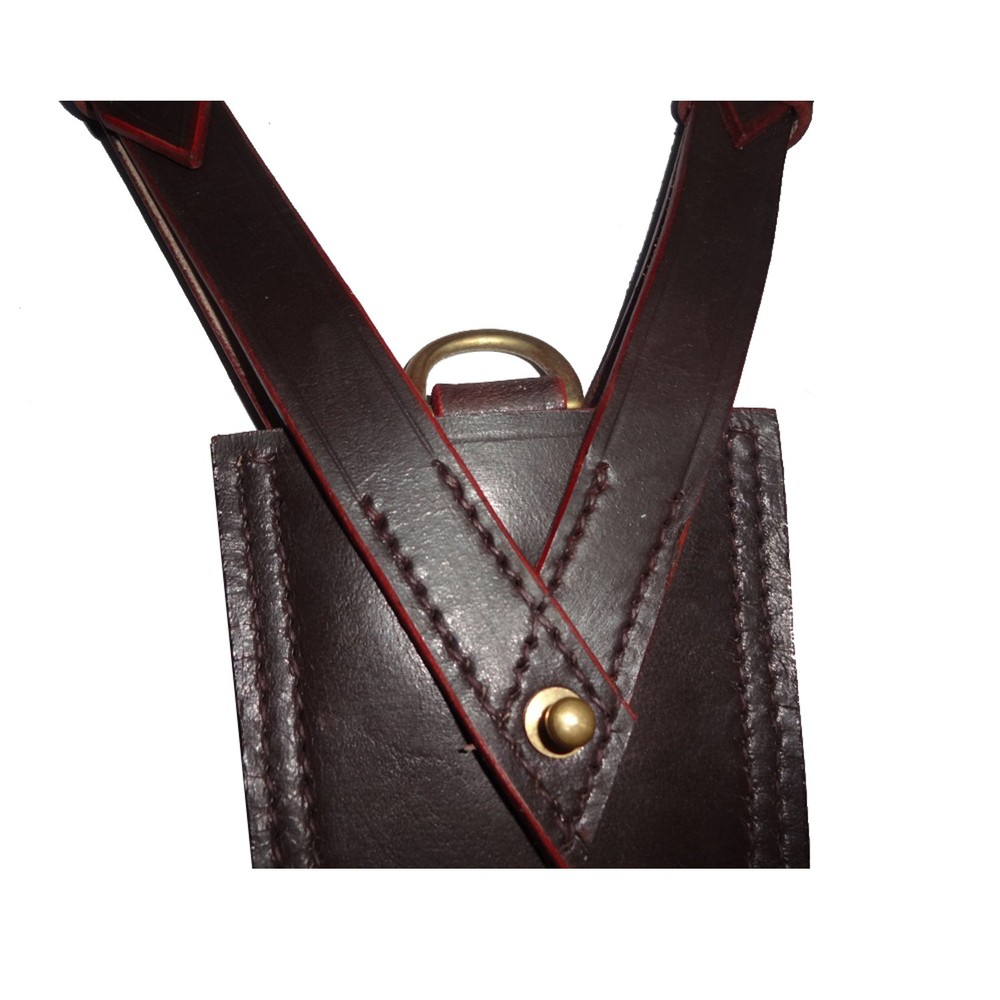 Sam Browne Belt with Sword Frog and Shoulder Strap Dark Brown Size 80 Repro E612