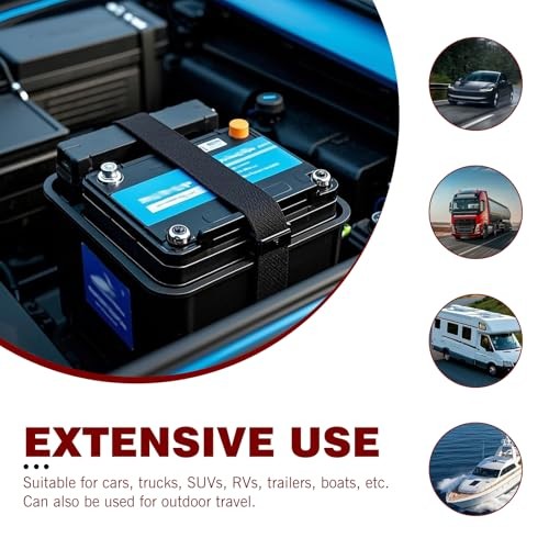 2 PCS Battery Tie Down Strap Hold Down Kit, Multi-functional Adjustable Nylon