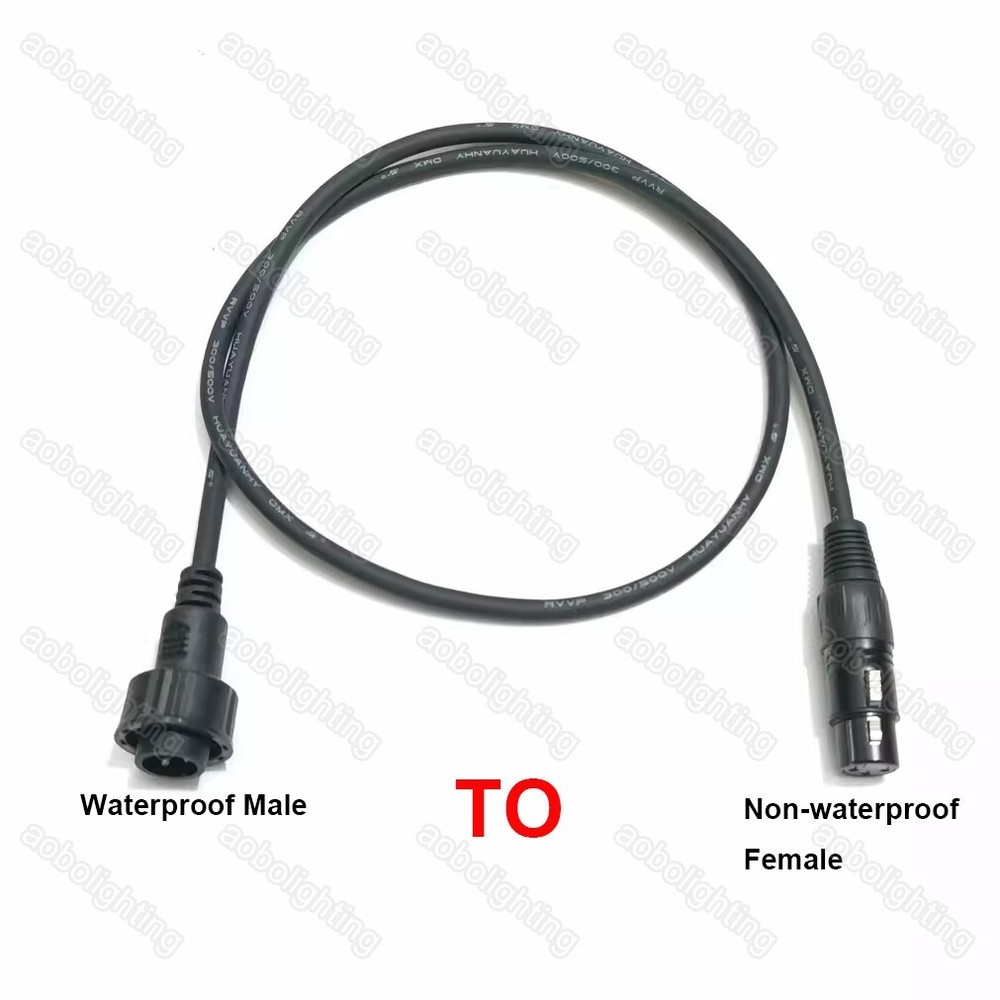 DJ Disco Stage Lighting Cable Waterproof XLR to DMX512 console Controller Cable
