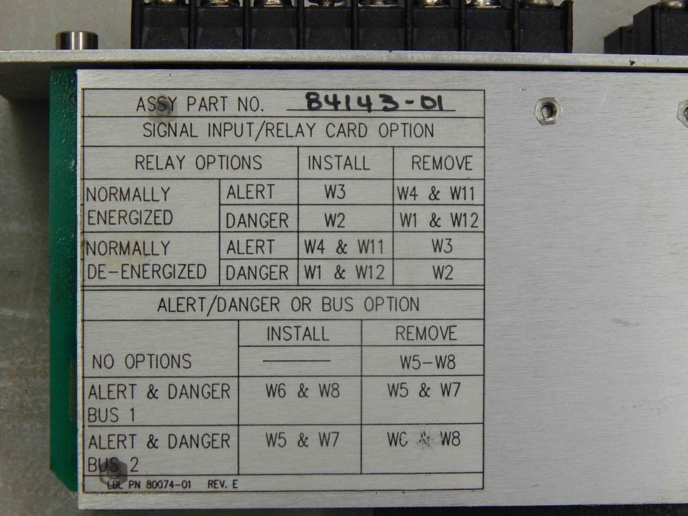 #884 Bently Nevada ​84143-01 Signal Input Relay ​Circuit Board Card Module