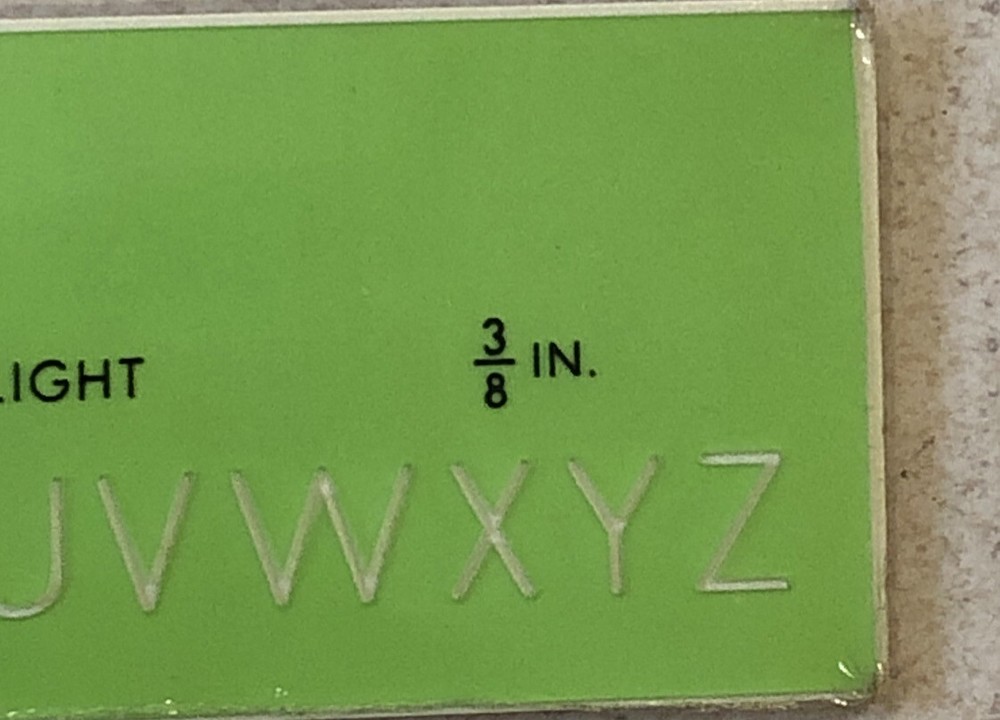 Berol RapiDesign R-922 Vertical Lettering Guide 3/8 in.