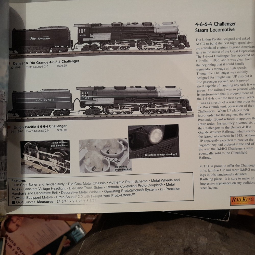 MTH Train Catalog Lot Of 3 Rail King
