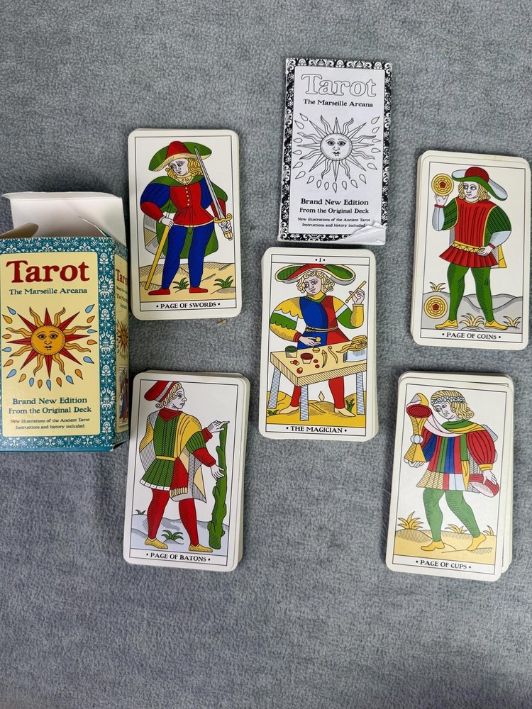 tarot marseille arcana complete deck flame tree tarot cards set