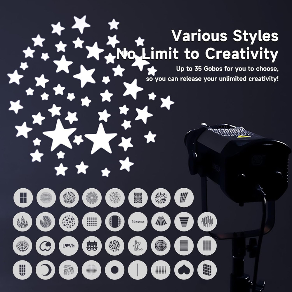 Professional Optical Snoot Attachment - Bowens Mount Spotlight Projector with 35