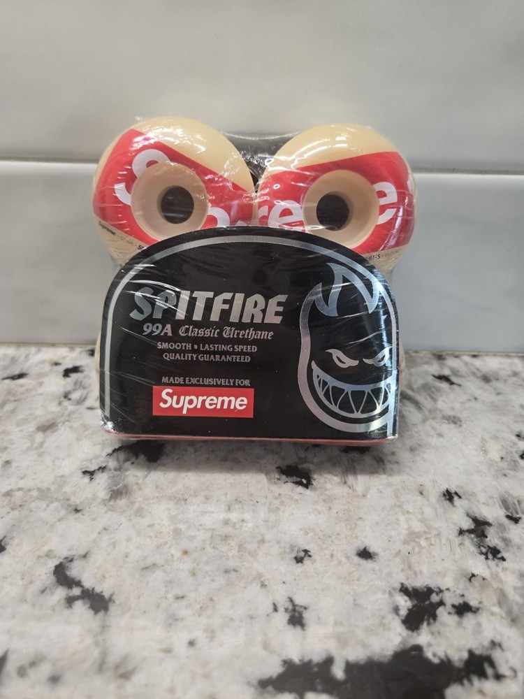 Supreme x Spitfire Shop Logo Wheels 'White' new in plastic