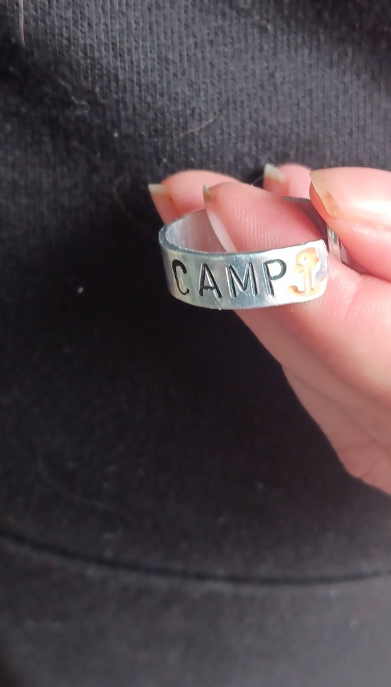Handcrafted Silver Metal Band Ring Awareness Theme Decorative Elements Unisex