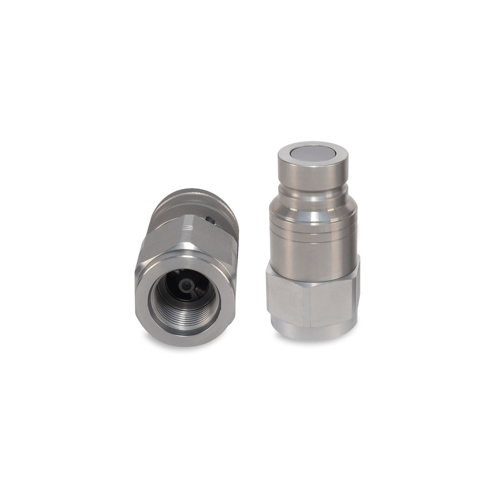 5/8″ Flat Face Hydraulic Quick Couplers Set - 3/4″ SAE Thread