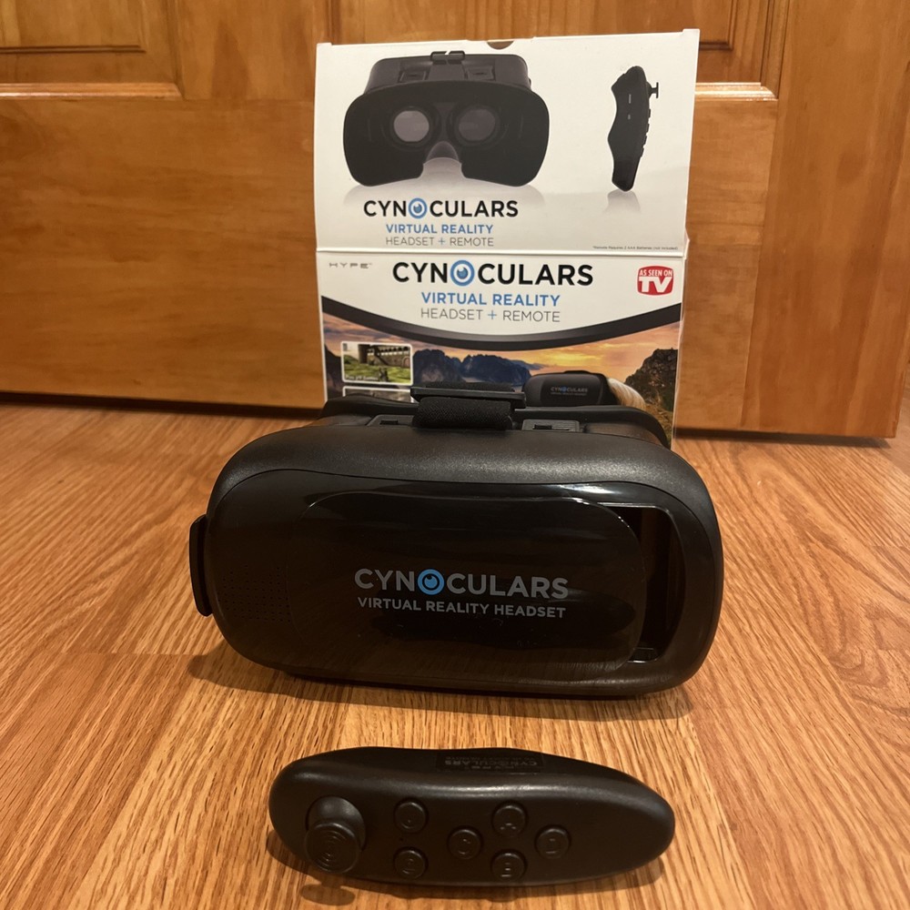 Cynoculars Virtual Reality 3D Headset Wireless - Gaming Remote Compatible