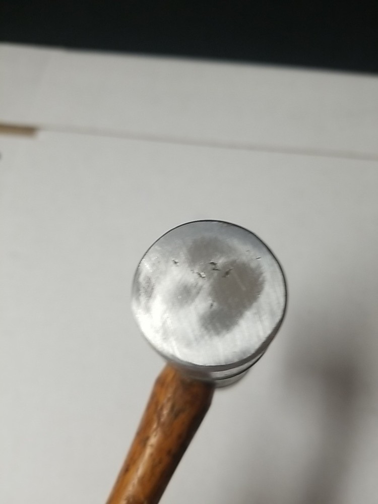 Vintage Hickory Handle Dead Blow Hammer With Replaceable Aluminum Faces