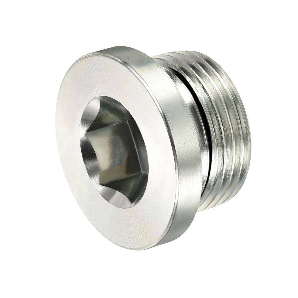 M30*2 Hex Head Pipe Fitting Plug, Male Thread 45# Steel Plug