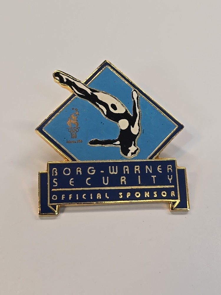 Olympics Lapel Pin 1996 Atlanta Borg-Warner Security Official Sponsor